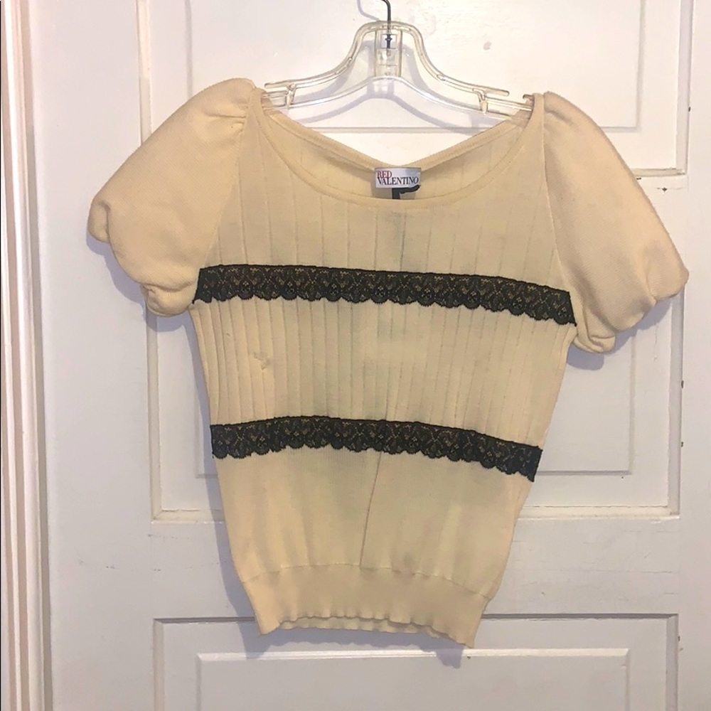 RED Valentino Cream Sweater Sz S